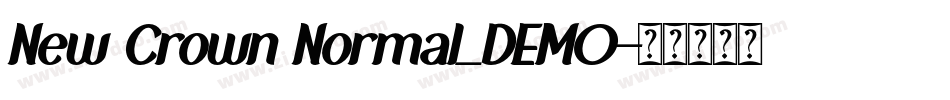 New Crown Normal_DEMO字体转换